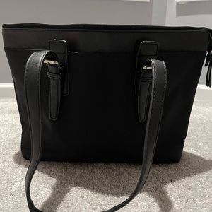 Black tote with laptop compartment